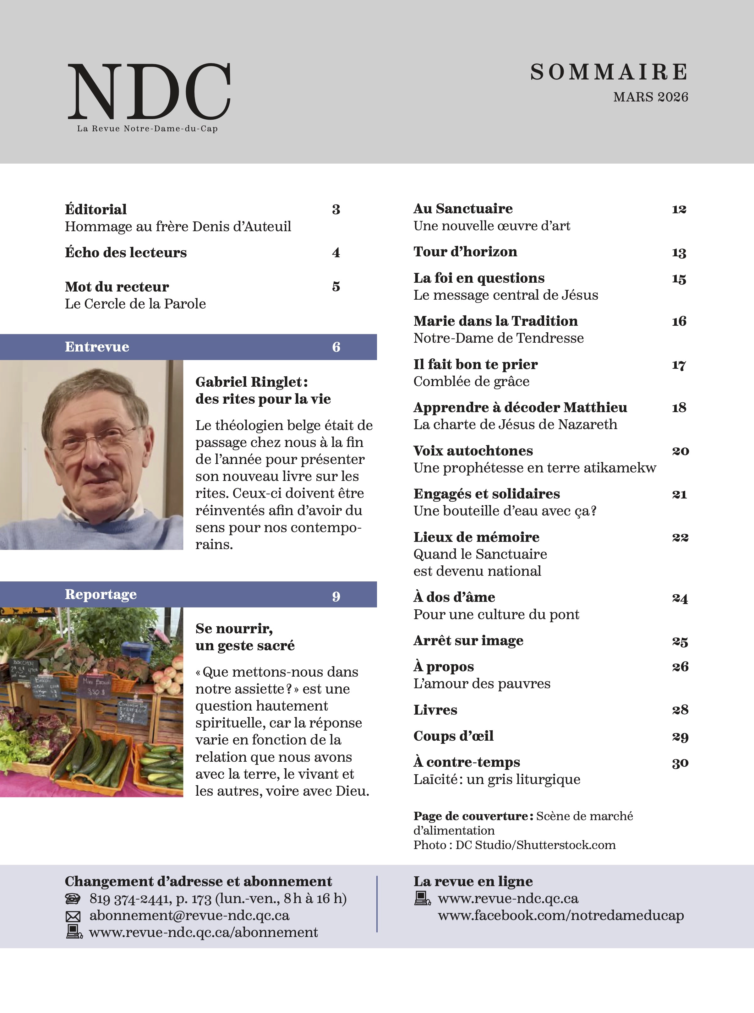 Sommaire de la Revue NDC de mars 2026