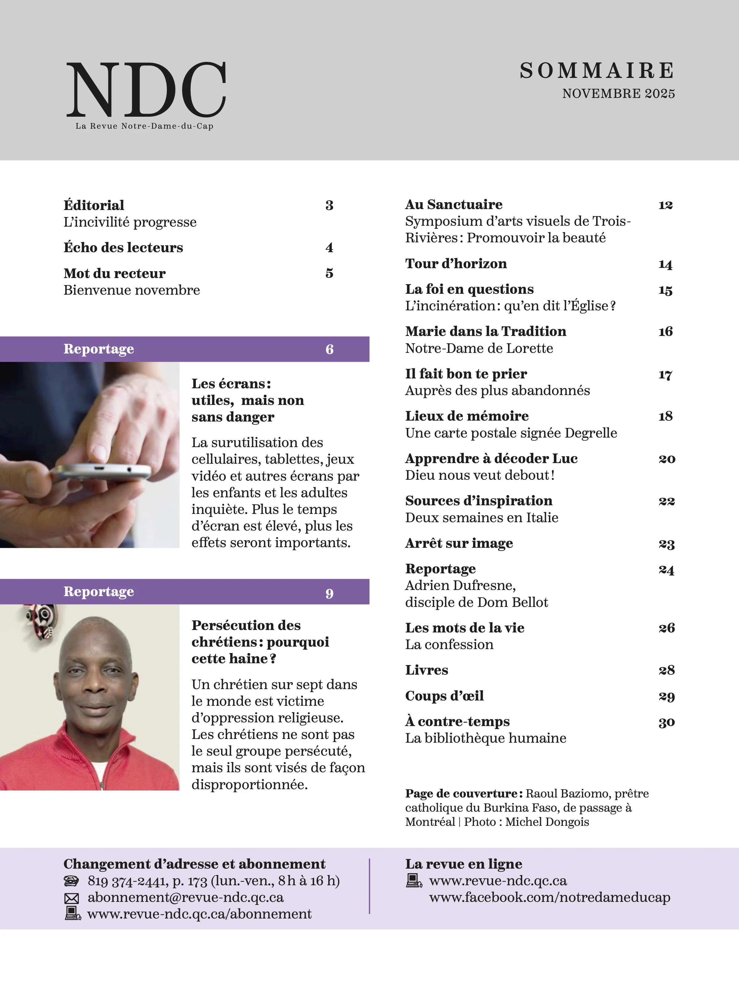Sommaire de la Revue NDC de novembre 2025